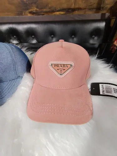 Boné aba curva Prada unissex rosa usado mas bem conservado