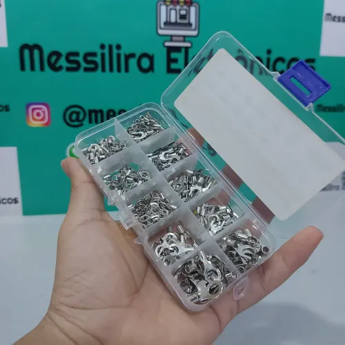 Kit de terminais garfo e olhal 320 peças 