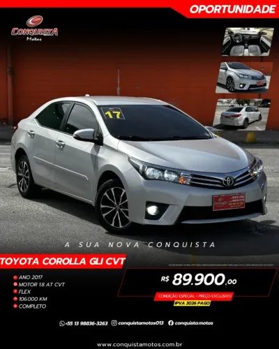 Toyota Corolla GLI 1.8 Flex 16V Aut. 2017