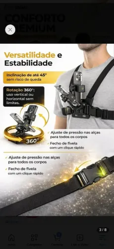 Suporte de celular peito