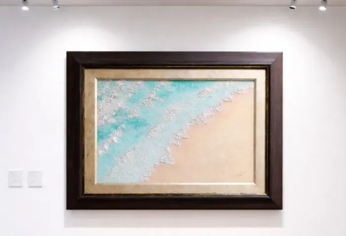 Quadro texturizado praia