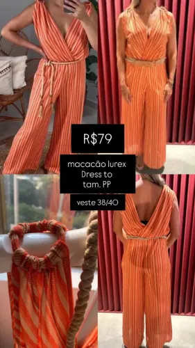 Macacão lurex Dress To