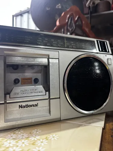 Rádio Gravador National RX-1494W Vintage Anos 80 - Funcionando