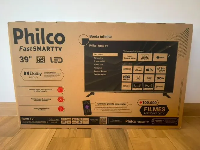 Smart TV Philco 39 Polegadas Full HD Roku TV Dolby Áudio P39CRA - Lacrada e com NF