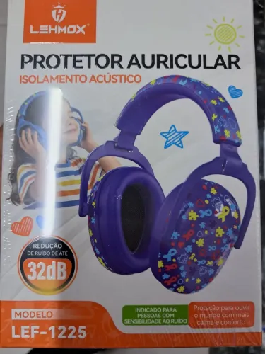 Protetor auricular com abafador de ruidos indicado para TEA