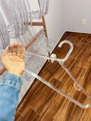 Cabide simples transparente 20 unidades 