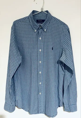 Camisa xadrez slim fit masculina Polo Ralph Lauren tam M