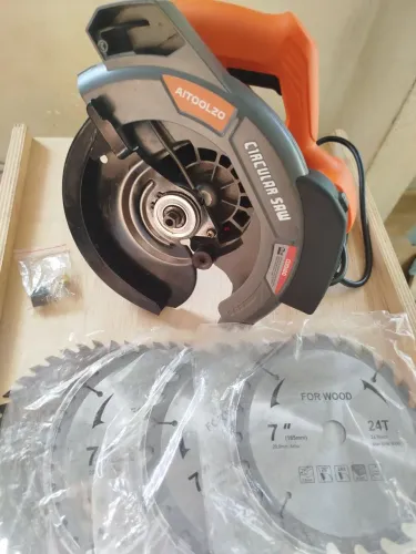 Serra circular profissional Aitoolzo 1650W 220v + guia laser + 4 discos