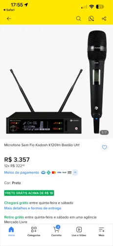 Microfone kadosh profissional k1201