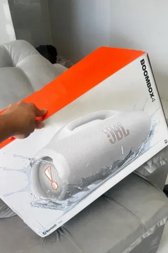 JBL boombox 4 branca | lacrada | c/ nota fiscal