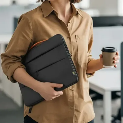 Case para Notebook 15.6" Anti-Impacto com Bolsos e Alça Preta | Get