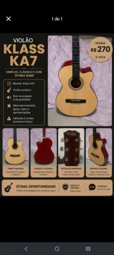 Violão Klass Ka7