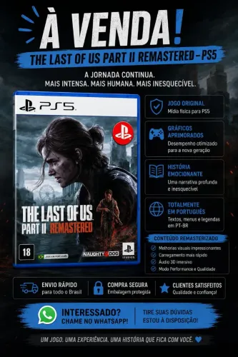 Jogo The Last of Us part 2 PS5 Lacrado