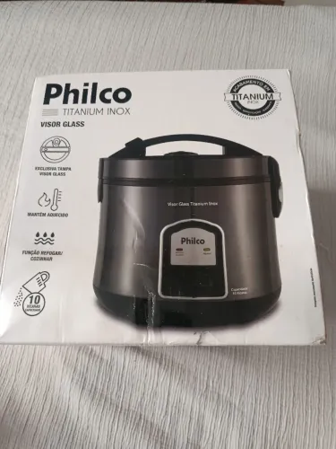 Panela de arroz Philco Titanium inox NOVA