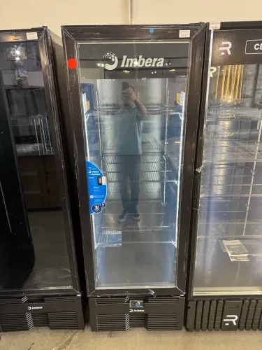 Congelador Vertical Imbera 597 Litros Porta de Vidro Full Black EVZ21 220v