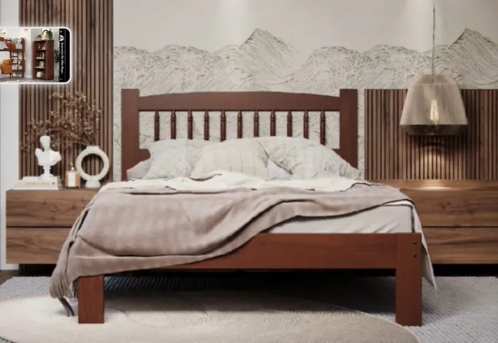 Cama casal madeira Maciça