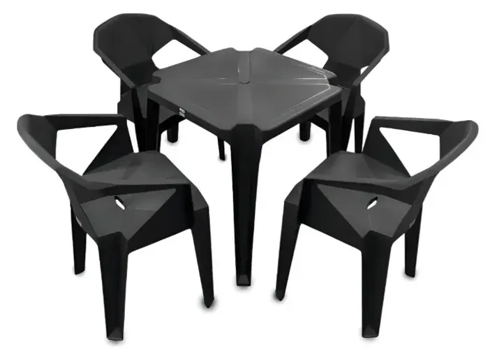Jogo de Mesa Plástico Diamond 4 cadeiras e 1 mesa - Alta qualidade