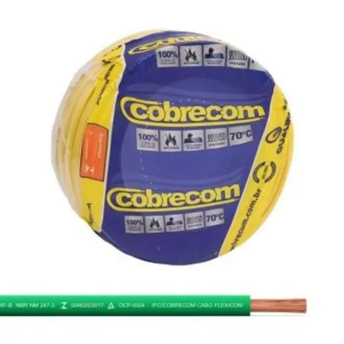 Cabo Flexível 2,5mm 100m 750v Verde -100m - COBRECOM