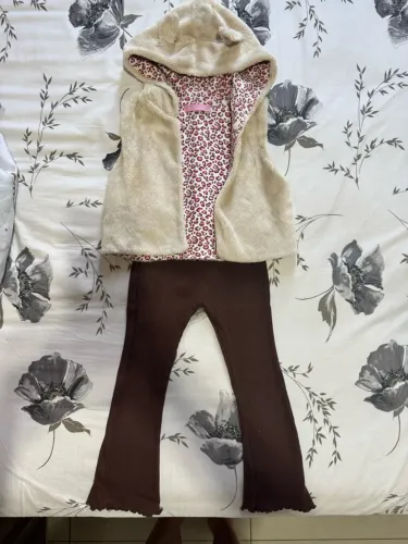 Conjunto menina colete+calça flare