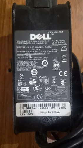 Fonte Carregador Notebook Dell 65W Original (PA-12 / LA65NS0-00)