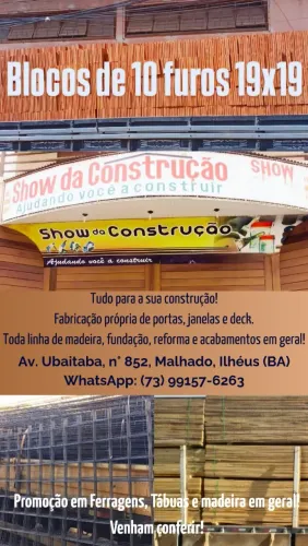 Blocos e ferragens no Show da Construção