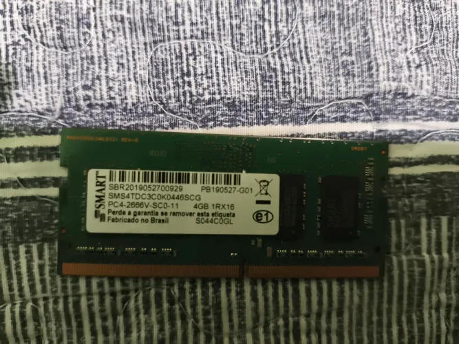 Memória RAM (USADA) Notebook 4GB DDR4 2666MHz Smart PC4-2666V