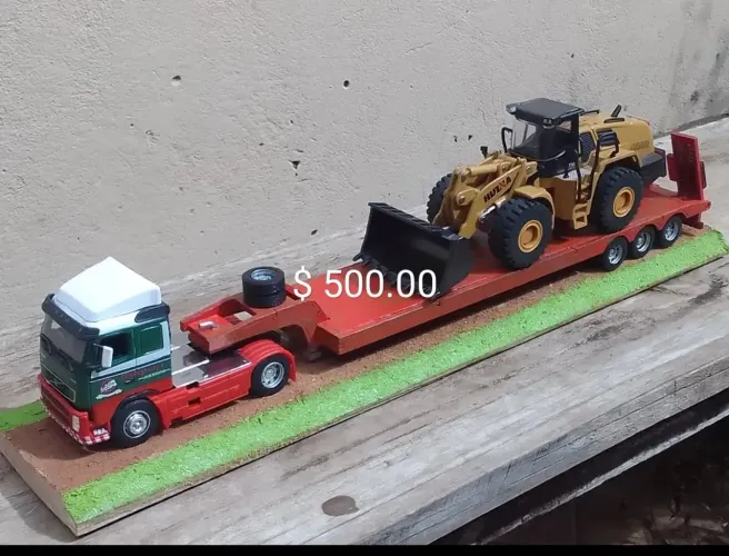 Miniatura carreta volvo plataforma+ trator