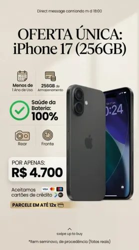 iPhone 17 (256GB) Estado de novo.