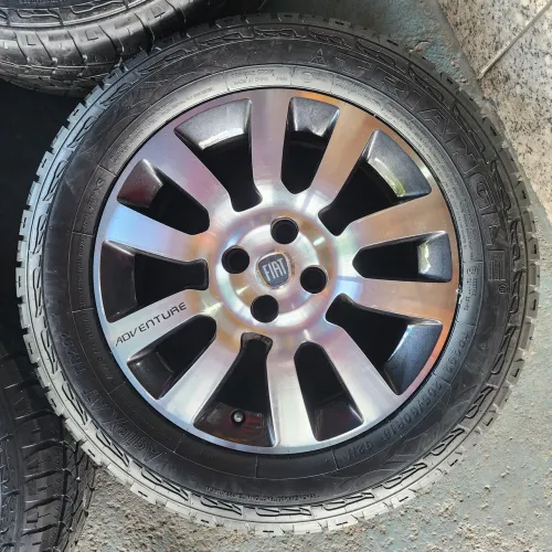 RODAS FIAT STRADA ADVENTURE ARO 16 4X98 ORIGINAIS E PNEUS 205/60