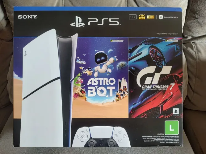 PS5 SLIM COMPLETO C 02 JOGOS NOTA FISCAL E GARANTIA 1 ANO