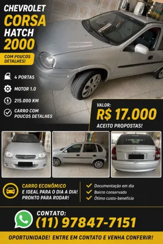 Chevrolet Corsa Wind 1.0 Mpf/milleniumi/ EFI 4P (álcool) 2000