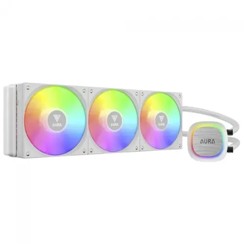 Water Cooler Gamdias Aura GL 360 V2, 360mm, ARGB, Intel/AMD, White, 12x 33,20