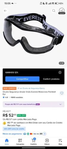 Óculos ampla visão Danny