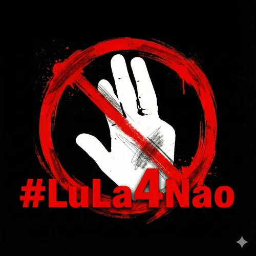 Adesivo Vinil Automotivo #Lula4Nao 20x20