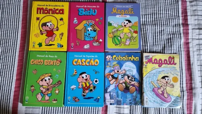 Combo 4 Manuais Turma da Mônica + Um tema só Magali + Magali #354 e Cebolinha #5