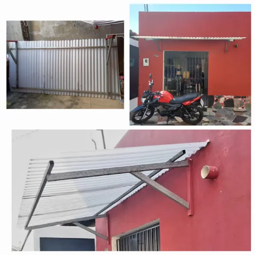 Cobertura de metalon com telha branca
