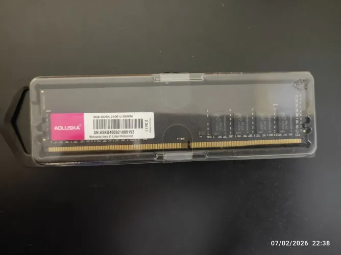 Baixou! Última unidade. Memória RAM DDR4 8gb 2400 nova!