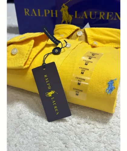Camisa Social Manga Longa Polo Ralph Lauren - Amarela - Tam. M