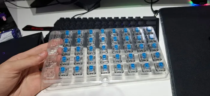 Teclado key caps mecanico azul
