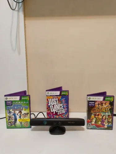 Kinect Xbox 360 + 3 jogos originais