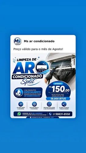 Higienização de ar condicionado Split