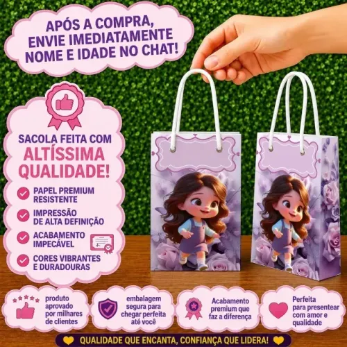 SACOLA PERSONALIZADA PARA FESTA
