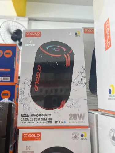 Caixa de som sem fio portátil 20w A?Gold