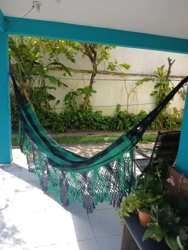 Rede pra casal tipo couro de boi cor verde com preto 100% algodao