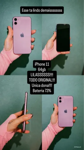 iPhone 11, 64gb Lilás, todo original!!