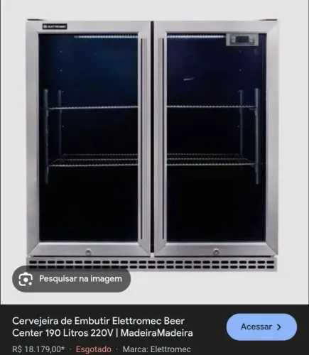 Cervejeira Elettromec 190 litros