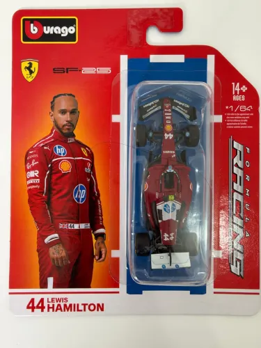 Miniatura Burago Ferrari Fórmula 1 SRF Race Team Lewis Hamilton