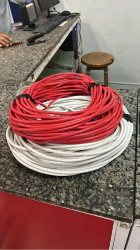 Fio Cabo 16mm Vermelho e Branco