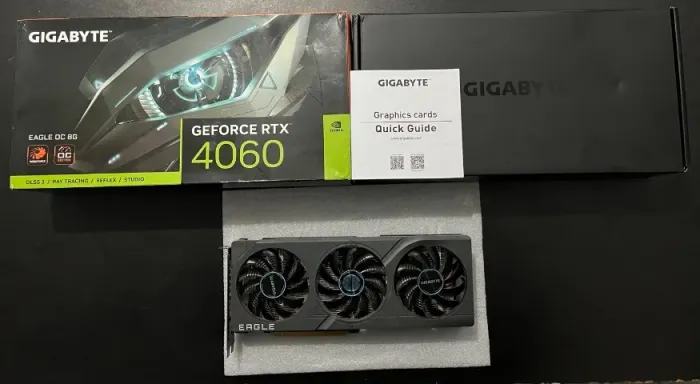 RTX 4060 Gigabyte Eagle OC 8GB Triple Fan - COMPLETA NA CAIXA