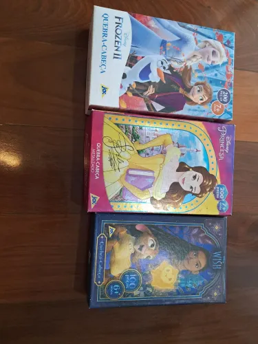 Lote 3 quebra cabeças Jak infantil